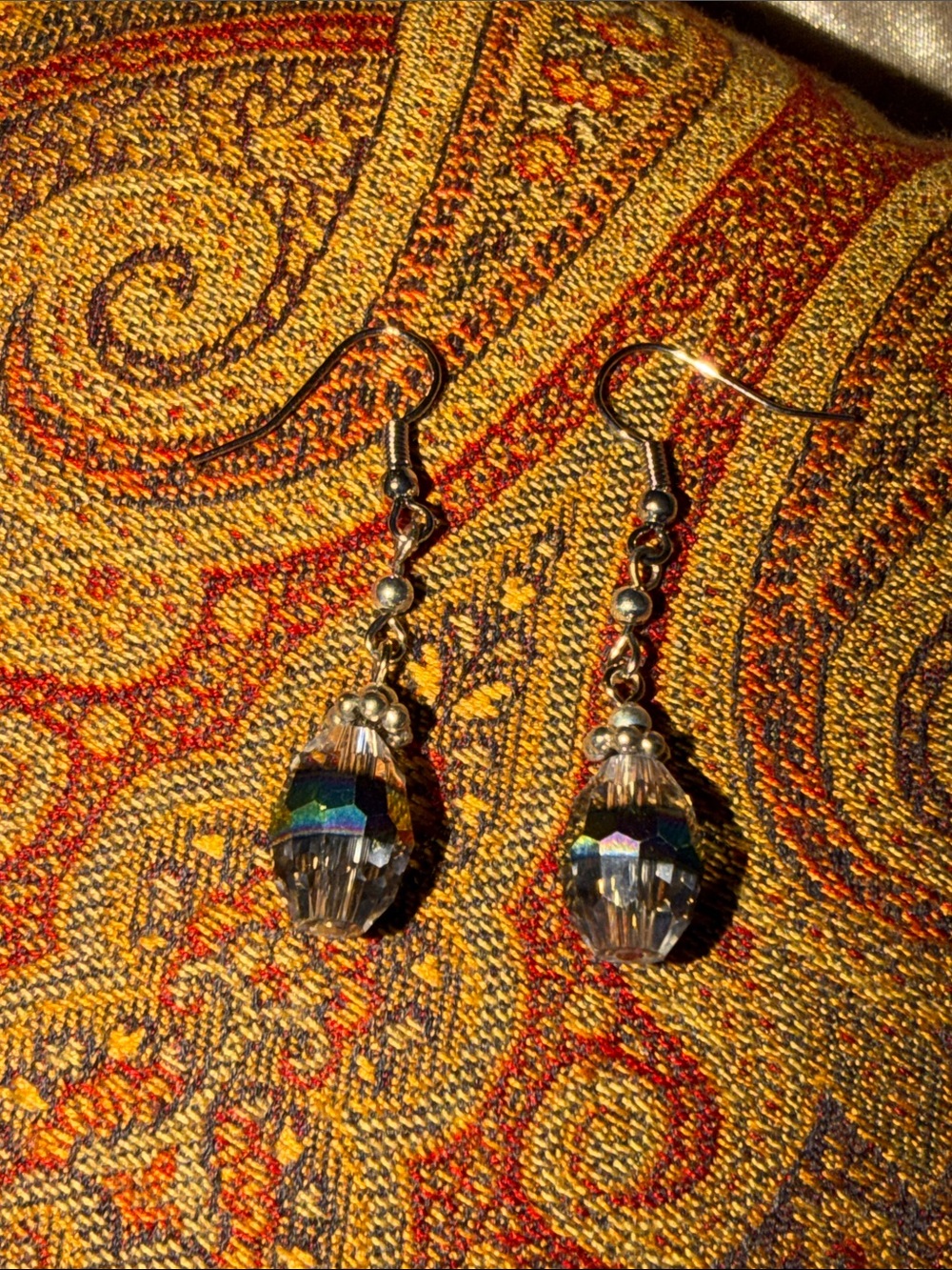 Crystal Drop Dangle Earrings - Iridescent